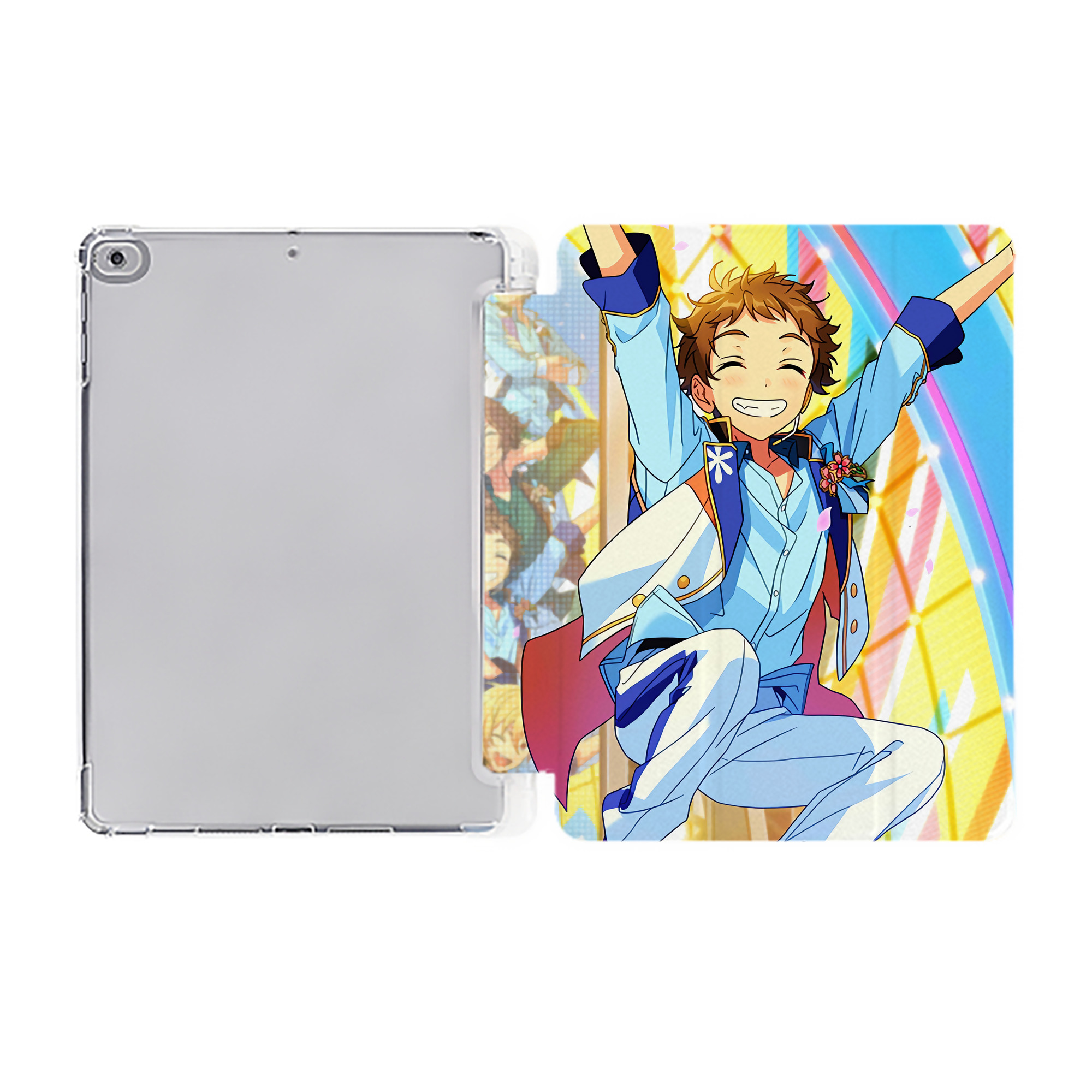 （画像用） あんさんぶるスターズ! Ensemble Stars IPad ケース ペン収納付き 三つ折りスタンド PUレザー×シリコン 対応機種9.5/10.5/10.9インチ
